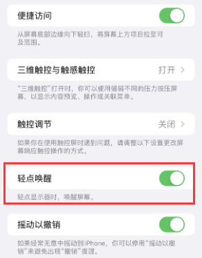 宁江苹果授权维修站分享iPhone轻点无法唤醒怎么办 