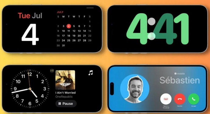 宁江苹果手机维修分享iOS17横屏充电待机显示有什么好处 