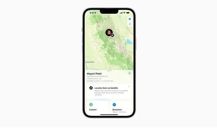 宁江苹果14维修分享iPhone14系列中 FindMy功能通过卫星分享位置方法教程 