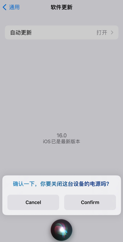 宁江苹果手机维修分享iOS 16 新功能：呼叫 Siri 即可让 iPhone 关机 