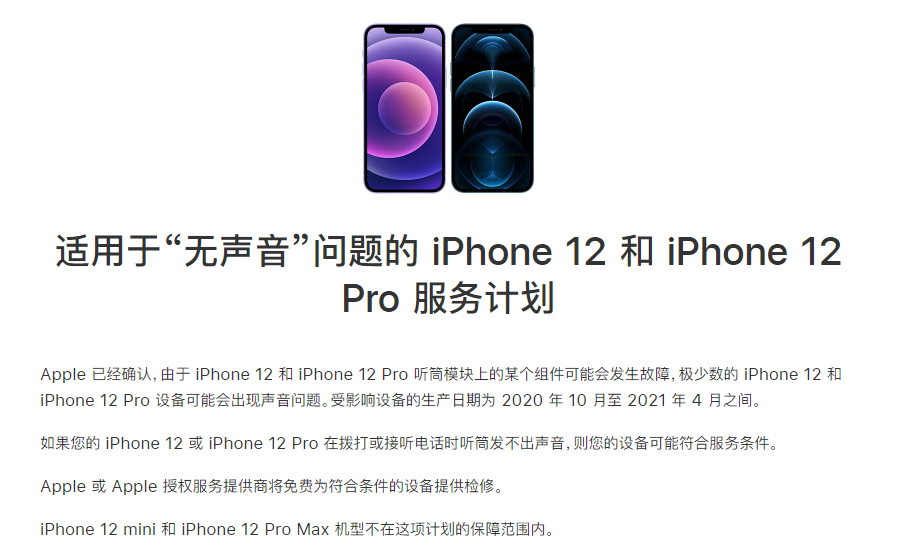 宁江苹果手机维修分享iPhone 12/Pro 拨打或接听电话时无声音怎么办 